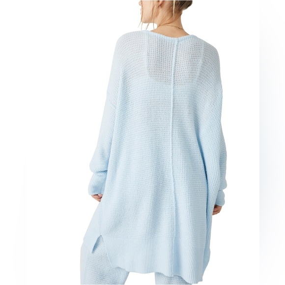Free People C.O.Z.Y Soft Knit Pullover Lounge Top Oversized NEW Medium/Large - Picture 2 of 7